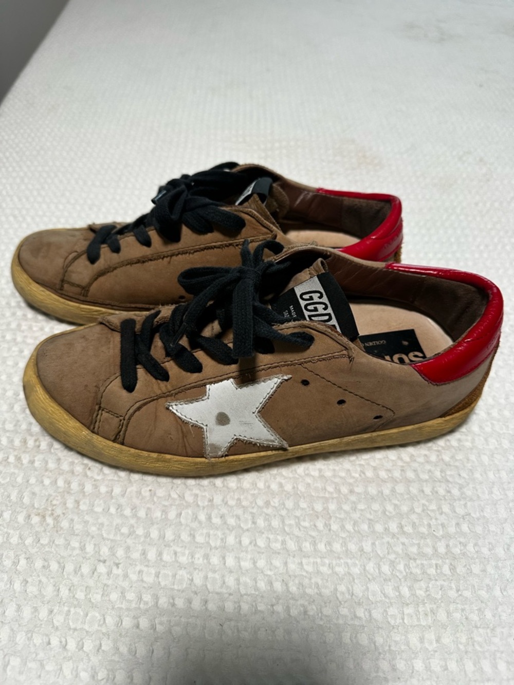 Golden Goose Tan Suede Sneakers - Picture 10 of 16